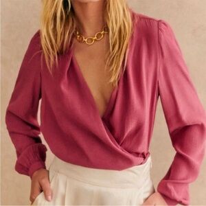 NWT Sezane Abelia Blouse Size 2 in Rosewood